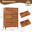 5-Drawer Dresser with Interlock System for Bedroom Living Room
