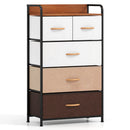 5-Drawer Fabric Dresser with Removable Bins