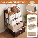 5-Drawer Fabric Dresser with Removable Bins