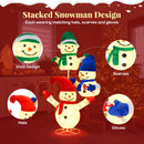 5 FT Stacked Snowman Lighted Christmas Decoration with 110 LED Lights