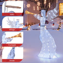5 Feet Christmas Angel with 100 LED Lights and Ground Stakes