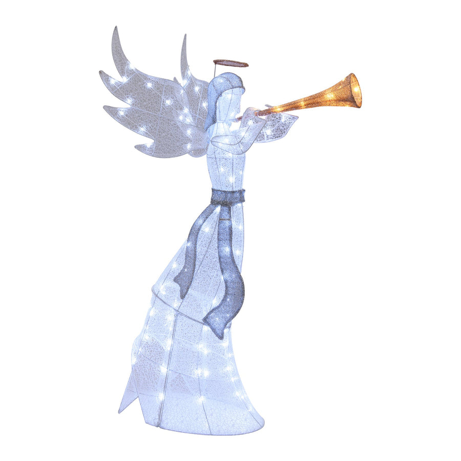 5 Feet Christmas Angel with 100 LED Lights and Ground Stakes