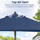 5 Foot Square Patio Market Umbrella with 4 Ribs
