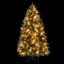 5 Feet Pre-Lit Artificial Christmas Tree with 8 Modes LED Lights with Berries