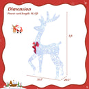 5 Feet Pre-Lit Christmas Reindeer with 100 LED Lights