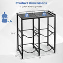 5 Gallon Water Jug Holder for 4 Bottles with Storage Shelf
