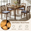 5-Piece Dining Set with Rectangular Table & Fabric Chairs