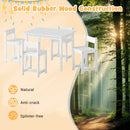 5-Piece Kids Table and Chairs Set Solid Rubber Wood Toddler Activity Table