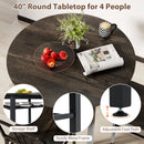 5-Piece Round Dining Table Set with Storage Shelf for Dining Room