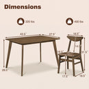 5-Piece Solid Wood Dining Table Set for Small Space