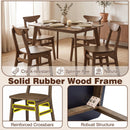 5-Piece Solid Wood Dining Table Set for Small Space
