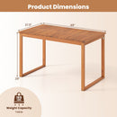 Outdoor Acacia Wood Dining Table with Slatted Tabletop for Garden