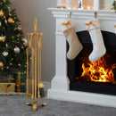 5 Pieces Fireplace Tool Set Fireplace Accessories with Poker