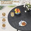 5 Pieces Patio Dining Set for 4 42.5 inch Outdoor Round Metal Table