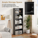 5-Shelf Storage Bookcase Modern Multi-Functional Display Cabinet