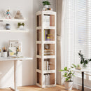 5-Tier Foldable Rotating Bookshelf 360¬∞ Spinning Bookcase with Swivel Base-White