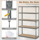 5-Tier Garage Shelving Unit 2200 LBS Metal Storage Shelves Adjustable Utility Rack for Warehouse