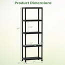 4-Tier Heavy-Duty Plastic Storage Shelves Freestanding Garage Shelving Unit