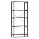 5-Tier Industrial Bookshelf Display Storage Rack with Metal Frame