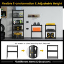 5-Tier Heavy Duty Wire Storage Racks with Anti-slip Foot Pad