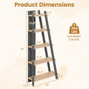 5-Tier Vertical Bookshelf for Small Spaces, 79" Tall