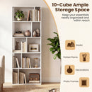 5-Tier Bookshelf with Open Back and Anti-Tipping Kit