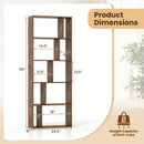 5-Tier Bookshelf with Open Back and Anti-Tipping Kit