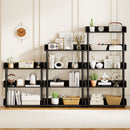 5-Tier Open Bookcase with Industrial Storage Unit