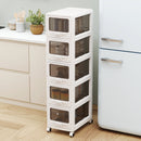 Rolling Storage Cart with Drawers and Lockable Wheels
