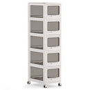 Rolling Storage Cart with Drawers and Lockable Wheels