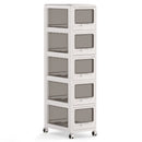 Rolling Storage Cart with Drawers and Lockable Wheels