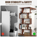 5-Tier S-Shaped Bookshelf with Anti-Tip Kit