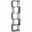 5-Tier S-Shaped Bookshelf with Open Cubes & Anti-Tip Kit