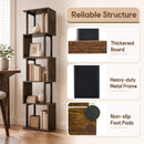 5-Tier S-Shaped Bookshelf with Open Cubes & Anti-Tip Kit