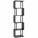 5-Tier S-Shaped Bookshelf with Open Cubes & Anti-Tip Kit