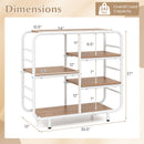 5-Tier Storage Organizer Open Book Shelf with Metal Frame