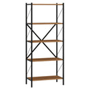 5-Tier Bookshelf with Heavy-Duty Metal Frame