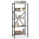 5-Tier Bookshelf with Heavy-Duty Metal Frame