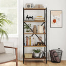 5-Tier Bookshelf with Heavy-Duty Metal Frame