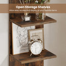 5-Tier Wall Mounted Shelf Unit with Wood Grain