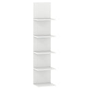 5-Tier Wall Mounted Shelf Unit with Wood Grain