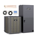 5 Ton 17 SEER2 Central Air Conditioner Heat Pump System with Multi-Position Air Handler Unit