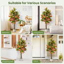 5 FT Tall Artificial Croton Plant with Gradient Leaves and Nursery Pot