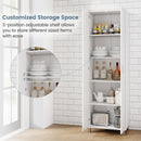 73.5 Inch Freestanding Double Door Tall Versatile Storage Organizer-White