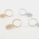 Halloween Spider Web Dangle Hoop Earrings