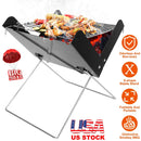 Foldable BBQ Grill Charcoal Barbecue Portable X Grill Tabletop Outdoor Smoker BBQ for Camping Picnic Outdoor Party