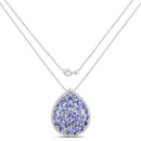 4.16 Carat Genuine Tanzanite .925 Sterling Silver Pendant
