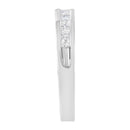 .925 Sterling Silver 1/2 Cttw Princess-Cut Diamond Channel-Set Half-Eternity Wedding or Anniversary Band Ring (H-I Color, I2 Clarity) - Size 6