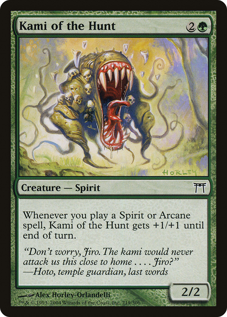 Kami of the Hunt (CHK-219) - Champions of Kamigawa Foil