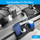 2Pcs Car Console Side Organizer Car Seat Gap Storage Box Pocket Organizer Seat Gap Filler Catch Caddy W/ Cup Holder Non-Slip Mat for Cellphone Key Car